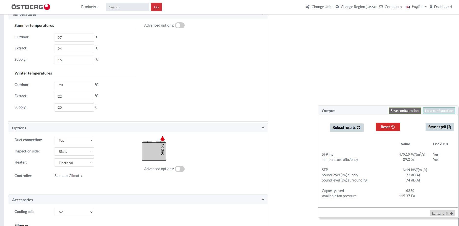 featured Fan product selector