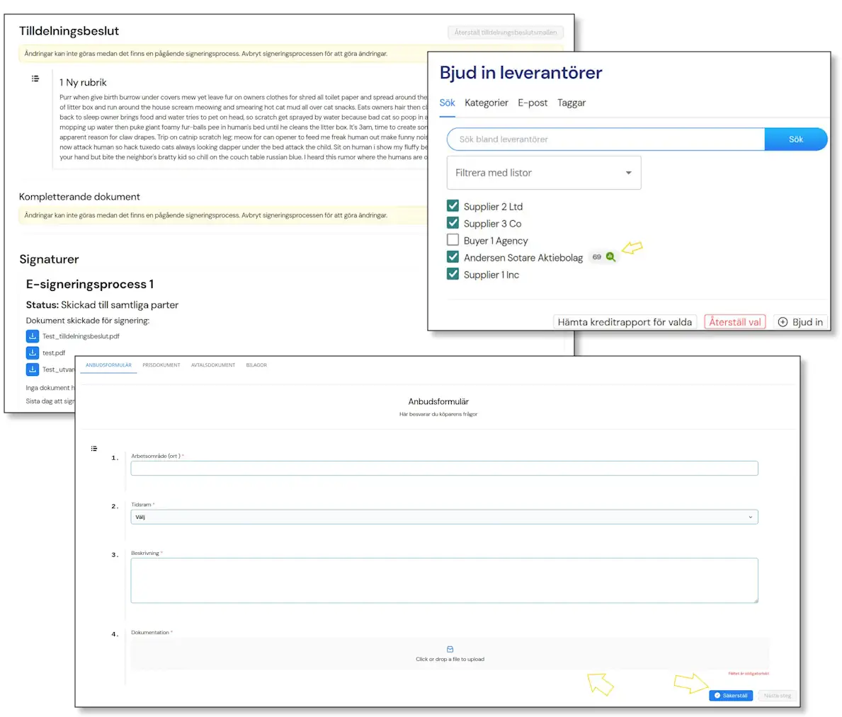 featured Procurement system